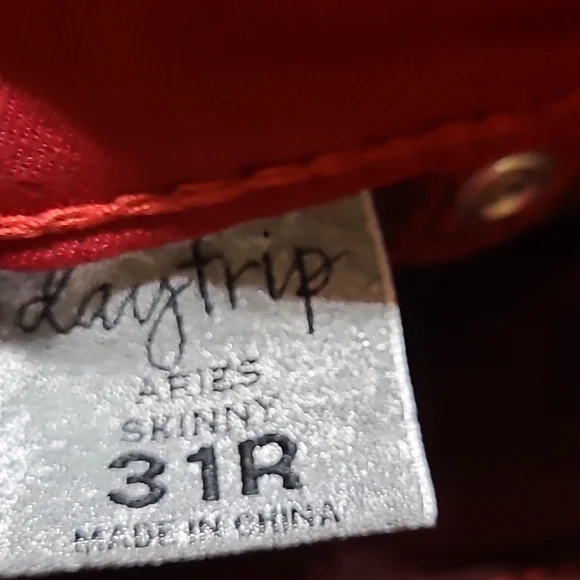 DAYTRIP ARIES RED RHINESTONES SKINNY JEAN - Picture 8 of 15